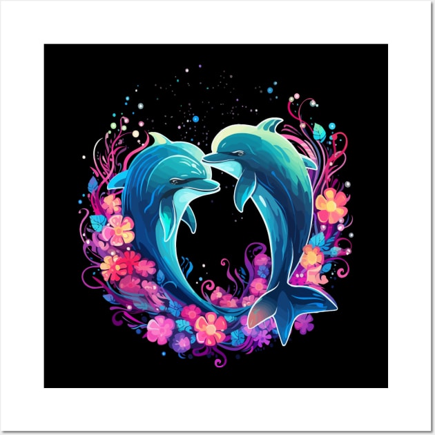 Dolphin Couple Valentine Wall Art by JH Mart